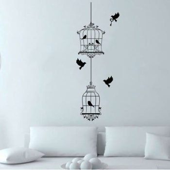vinilos decorativos medellín jaulas con aves para paredes