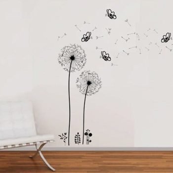 vinilos decorativos diente de león, adhesivos para paredes