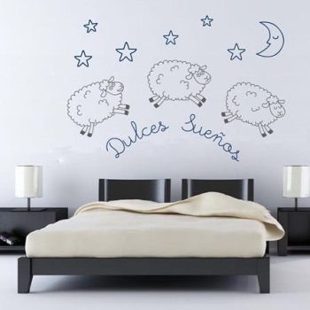 vinilos deocrativos para habitaciones en medellín, ovejas de dulces sueños