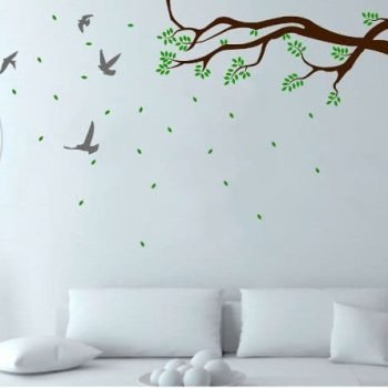 vinilos adhesivos decorativos de ramas, arboles y aves