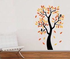 vinilo decorativo árbol otoñal