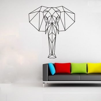 vinilos adhesivo decorativos elfánte geométrico grande