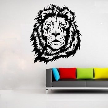 vinilo decorativo cara de león