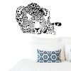 vinilo decorativo leopardo cazador