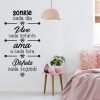 vinilos adhesivos decorativos de frases para paredes vive sueña
