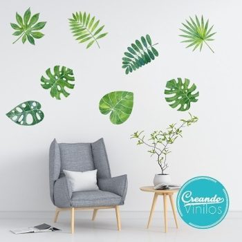 Vinilos decorativos bogota hojas verdes
