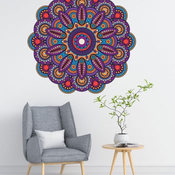 vinilo decorativo mandala lila