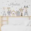 vinilo decorativo animalitos hermosos gris pra niño en medellín, bogotá y cali
