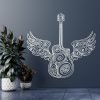 vinilo decorativo guitarra con alas, adhesivos decorativos musicales