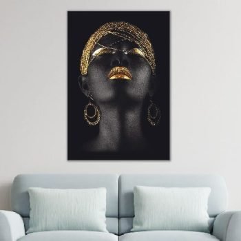 cuadro decorativo gols and black