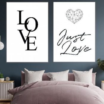 cuadro decorativo frase just love