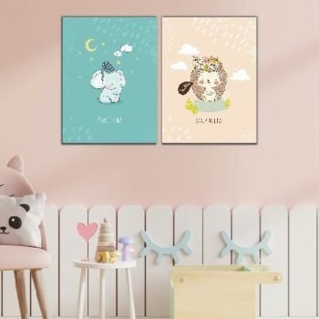 cuadro decorativo infantil díptico nice day