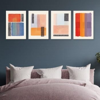 cuadros decorativos efecto acuarela multicolor