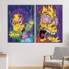 cuadros decorativos díptico bart y milhouse