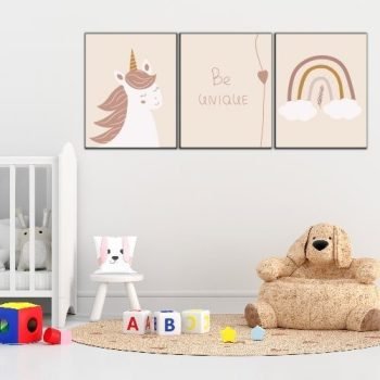 cuadros decorativos infantiles tríptico be unique