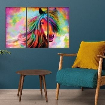 cuadros decorativos caballo colorido