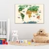 cuadro decorativo mapa infantil