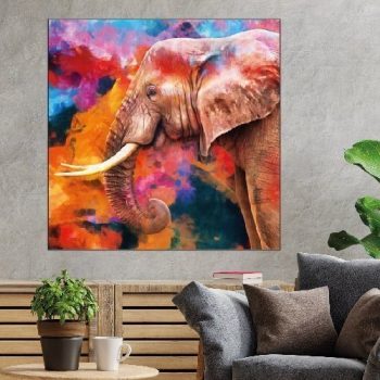 Cuadro Decorativo Elefante Color