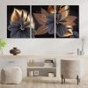 cuadro decorativo flores black