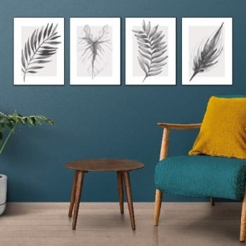 cuadros decorativos acuarela hojitas