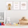 cuadros decorativos Tri´ptico Jirafa infantil