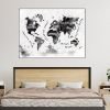 cuadro decorativo mapa acuarela