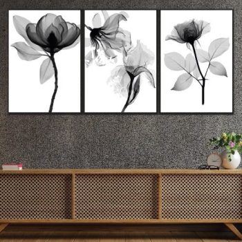 cuadro decorativo sombra de flores