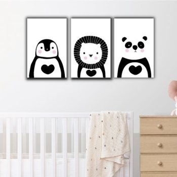 Cuadros Decorativos Animalitos Black
