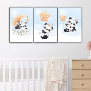 Cuadros Decorativos Panda Nubes