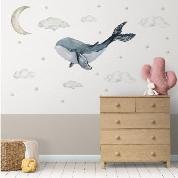 Vinilo Decorativo Ballena Acuarela