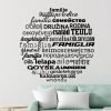 vinilo decorativo familia en varios idiomas