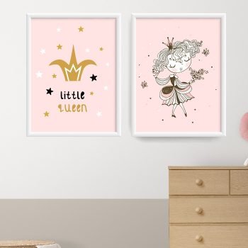 cuadritos decorativos infantiles pequeña princesa