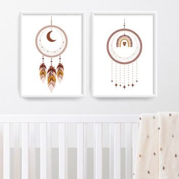 cuadritos decorativos infantiles atrapa sueños boho