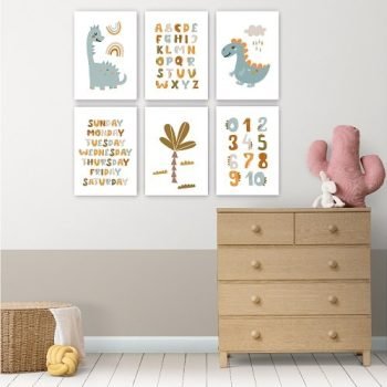 cuadritos decorativos dino kids