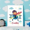 cuadritos decorativos avioncito infantil