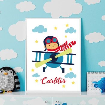 cuadritos decorativos avioncito infantil