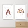 cuadritos decorativos infantiles arcoíris boho