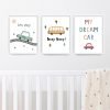 cuadritos decorativos infantiles tríptico mi carro