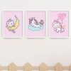 cuadritos decorativos tríptico Unicornio