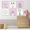 cuadritos decorativos animalitos bellos pink