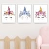 cuadros infantiles tríptico unicornios