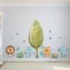 vinilo decorativo animalitos salvajes acuarela