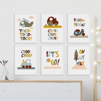 cuadritos decorativos infantiles vehículos kids