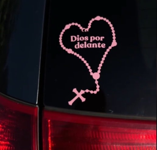 Sticker Para Vidrio de Carro Dios Por Delante
