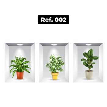 Stickers de plantas artificiales con plantas tropicales