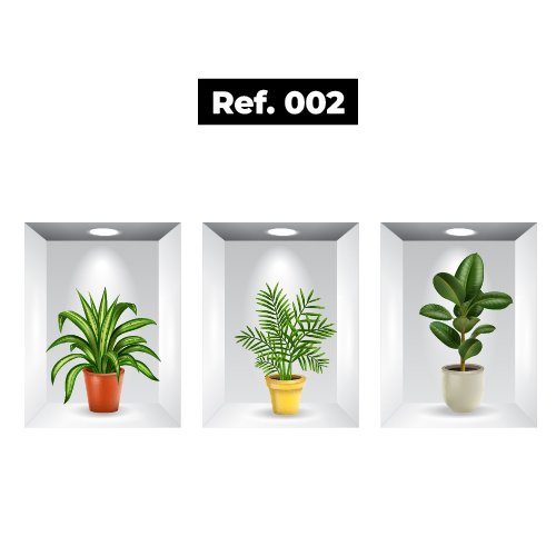 Stickers de plantas artificiales con plantas tropicales