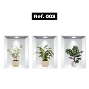 Stickers de plantas artificiales con plantas de casa