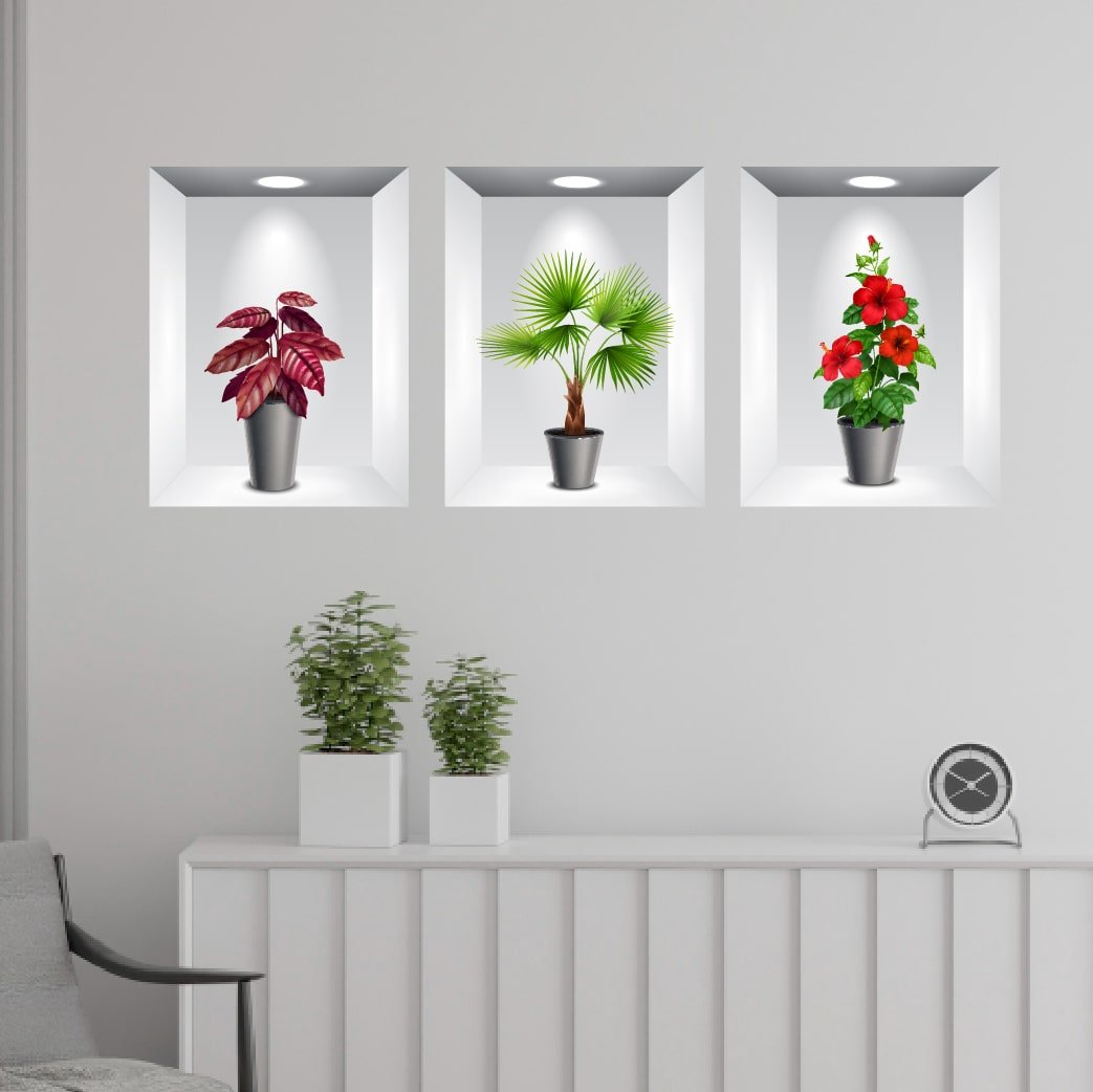 vinilos decorativos plantas | sticker decorativos plantas artificiales