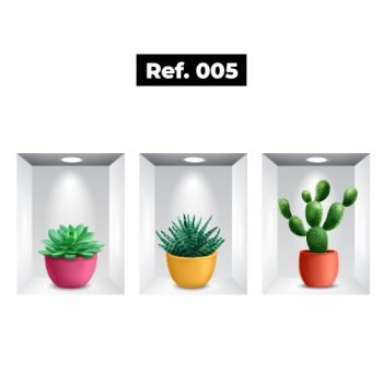 Stickers de plantas artificiales con suculentas artificiales