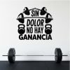 vinilo decorativo para gimnasio son dolor no hay ganancia